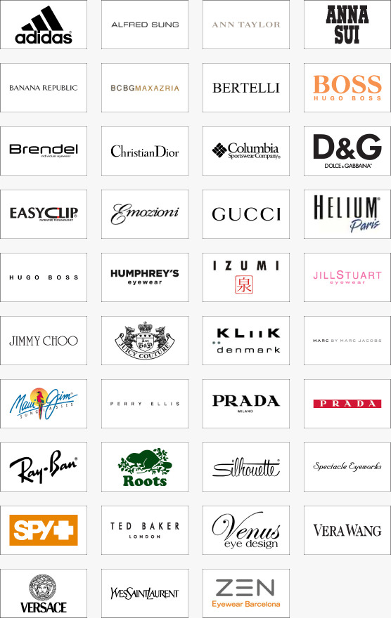 Eyeglasses store brands list